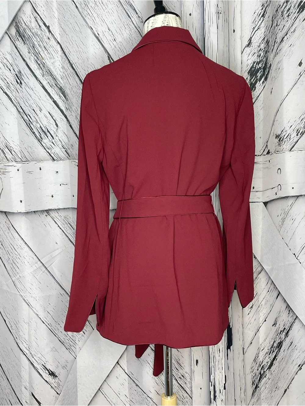 NWT J. Crew Burgundy Belted Blazer Jacket Size S